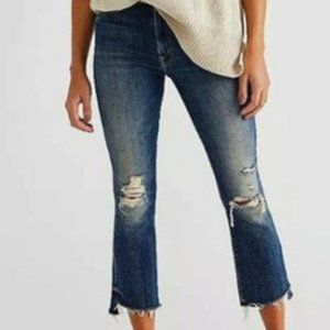 Mother Denim the Insider Crop step fray in wicked wildflower size 28